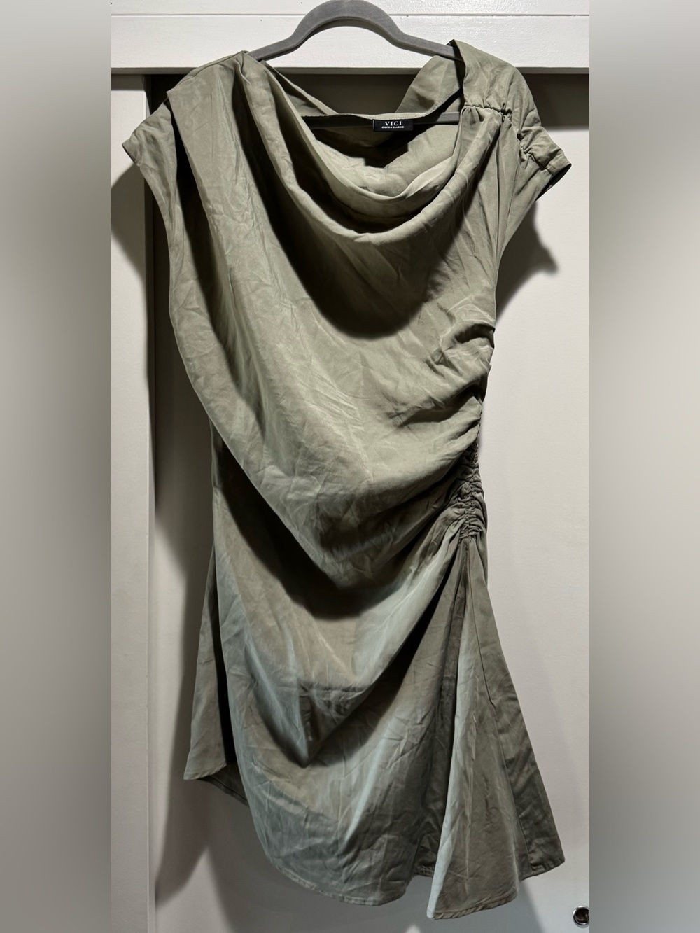 VICI off the shoulder cowl neck dress